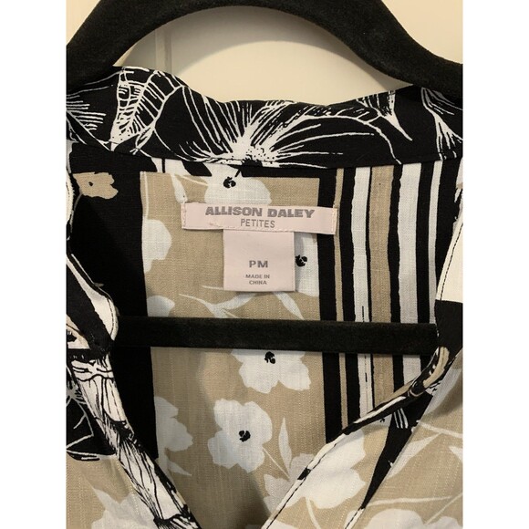 Allison Daley Petites Womens Size PM Petite Medium Top Long Sleeve Rayon - Picture 3 of 7